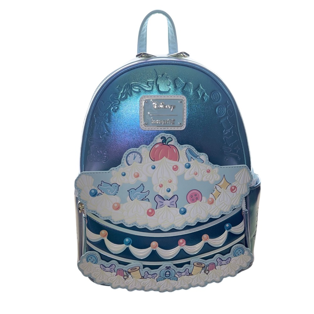 Loungefly Disney Cinderella Cake Iridescent Mini Backpack NEW
